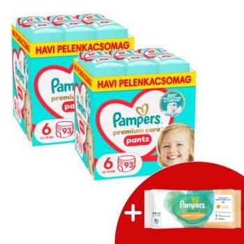 Pampers Premium Care Pants 2 havi Pelenkacsomag 15kg+ Junior 6 (1... kép