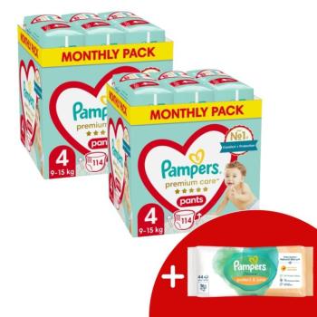 Pampers Premium Care Pants 2 havi Pelenkacsomag 9-15kg Maxi 4 (22... kép