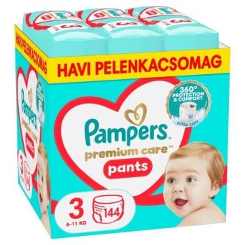 Pampers Premium Care Pants havi Pelenkacsomag 6-11kg Midi 3 (144db) kép