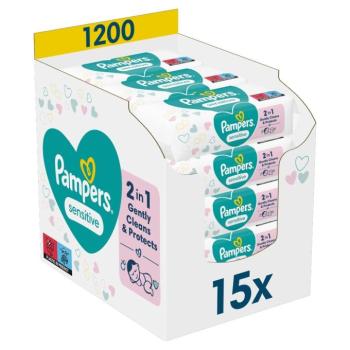 Pampers Sensitive nedves Törlőkendő 1200db kép