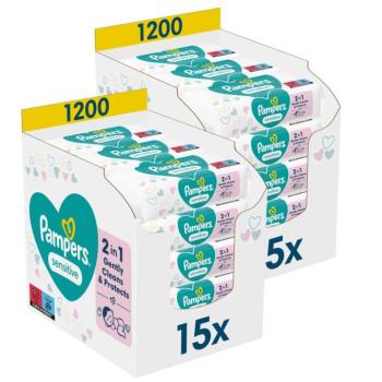 Pampers Sensitive nedves Törlőkendő 2x1200db kép