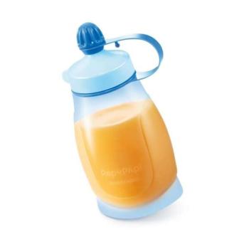 PAPU PAPI rugalmas palack 200 ml, kanállal, kék kép