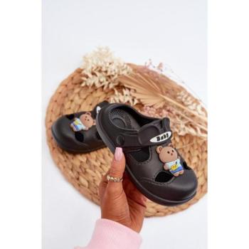 Papucsok lányoknak - Fekete habszivacs papucs gyerekeknek kép