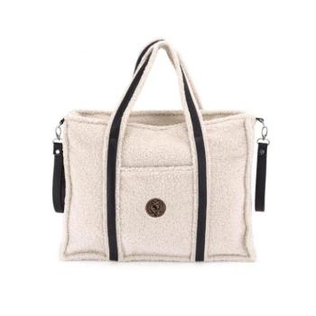 Pelenkázó táskák - Elefántcsont színű alpaka babakocsi táska kép