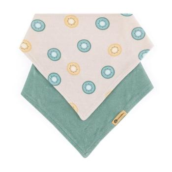 PETITE&amp;MARS Nyálkendő Luke 2 db  Beige Kiwis&amp;Misty Green 3hó+ kép