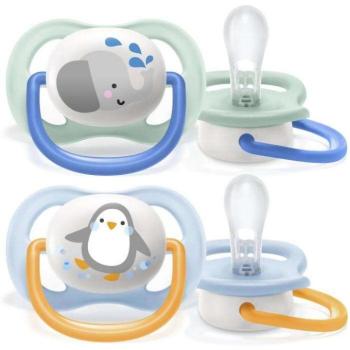 Philips AVENT játszócumi ultra air 0-6hó fiús állatos 2db kép