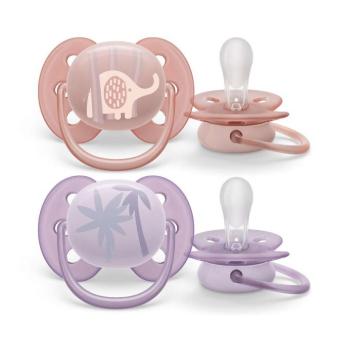 Philips AVENT játszócumi Ultrasoft Premium állatos 0-6hó lányos 2db kép