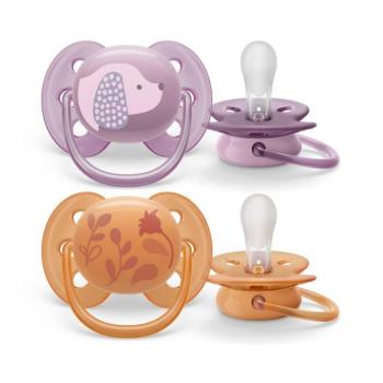 Philips AVENT játszócumi Ultrasoft Premium állatos 6-18hó lányos 2db kép