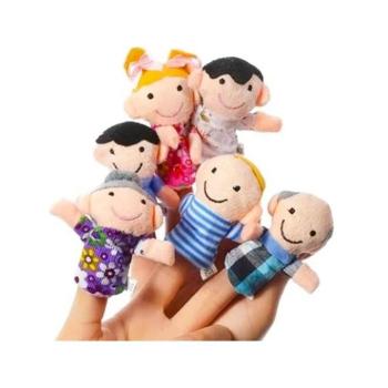 Plüssjátékok - 6 darabos bábkészlet - család kép