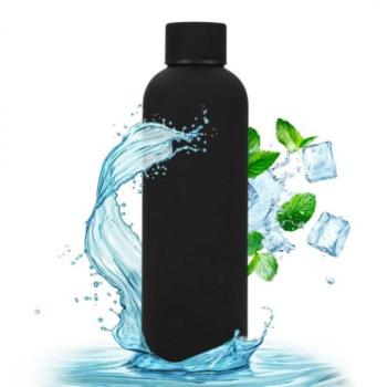 Poharak - Rozsdamentes acél fekete termosz - 500 ml kép