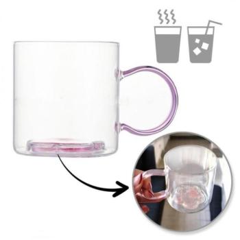 Poharak - Termosz bögre csillogó virággal belül - 250 ml kép