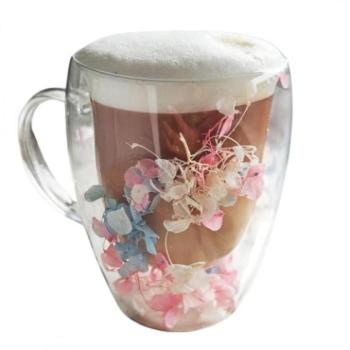 Poharak - Termosz bögre színes hortenzia virágokkal - 300 ml kép