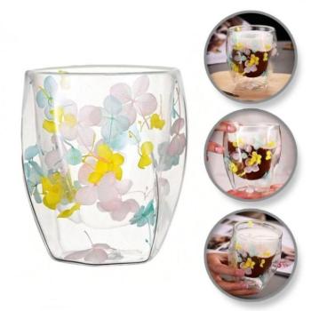 Poharak - Termosz bögre színes hortenziákkal - 350 ml kép