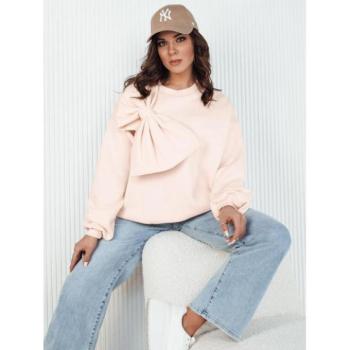 Pulóverek - Barack színű női pulóver masnival kép