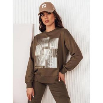 Pulóverek - Barna női pulóver mintával kép