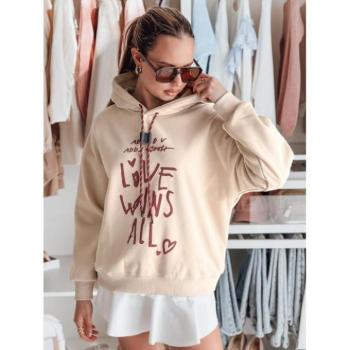 Pulóverek - Bézs színű női pulóver mintával BY1471 kép