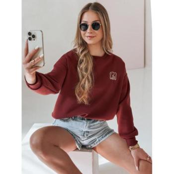 Pulóverek - Bordó női pulóver elefánthímzéssel BY1430 kép