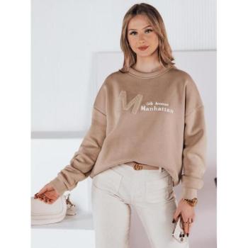 Pulóverek - Kávé színű női pulóver hímzéssel BY1355 kép