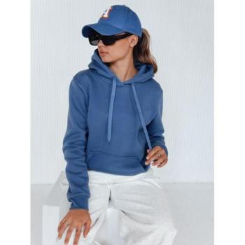 Pulóverek - Kék női kapucnis pulóver BY1395 kép