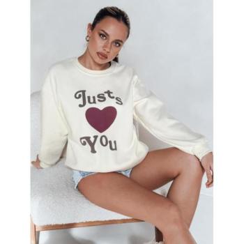 Pulóverek - Női bézs színű oversize pulóver BY1476 kép