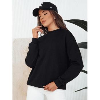 Pulóverek - Női fekete pamut pulóver kép