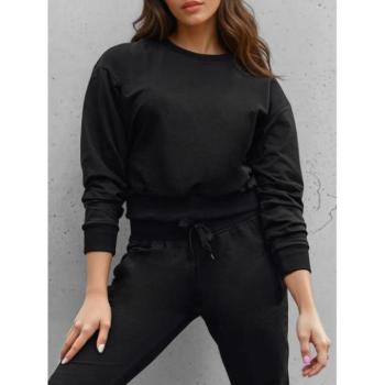 Pulóverek - Női fekete pulóver BY1526 kép