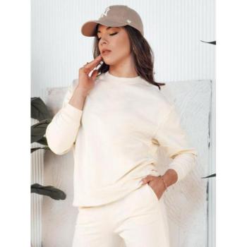 Pulóverek - Női krémszínű pamut pulóver kép