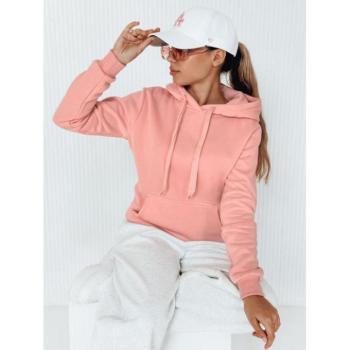 Pulóverek - Női rózsaszín kapucnis pulóver BY0284 kép