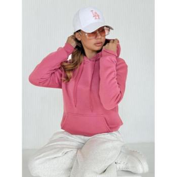 Pulóverek - Női rózsaszín kapucnis pulóver BY1394 kép