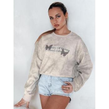 Pulóverek - Női szürke batikolt pulóver BY1406 kép