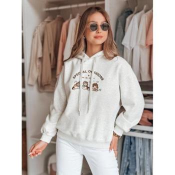 Pulóverek - Női szürke kapucnis pulóver BY1510 kép