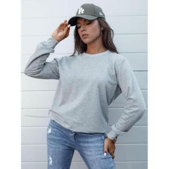 Pulóverek - Női világos szürke pulóver kapucni nélkül kép