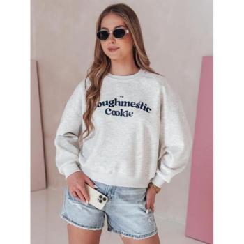 Pulóverek - Női világos szürke pulóver mintával BY1444 kép