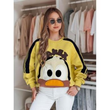 Pulóverek - Sárga női pulóver foltokkal BY1489 kép