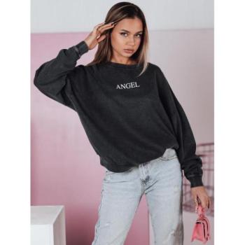 Pulóverek - Sötétszürke női oversize pulóver BY1347 kép