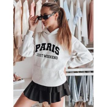 Pulóverek - Szürke női kapucnis pulóver BY1456 kép