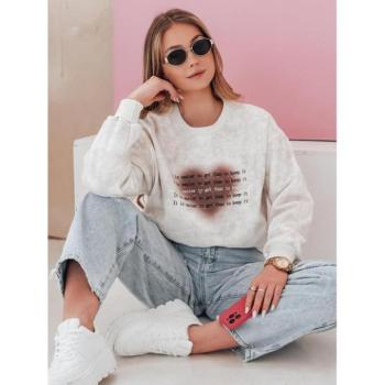 Pulóverek - Világos szürke női batikolt pulóver mintával BY1466 kép