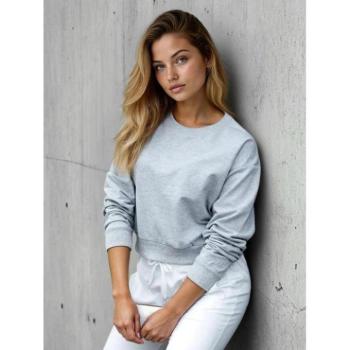 Pulóverek - Világos szürke női pulóver BY1525 kép