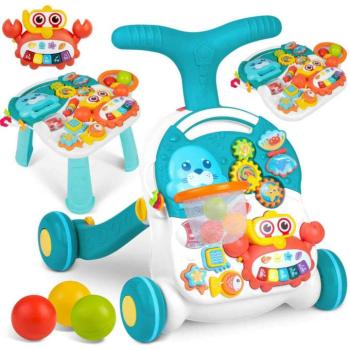 Ricokids 2az1-ben asztallá alakítható Járássegítő - Kék kép