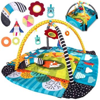 Ricokids 3in1 rókás Játszószőnyeg játékhíddal és párnával - Sárga, Kék kép