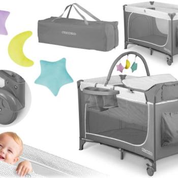Ricokids állítható fekvőmagasságú Utazóágy kiegészítőkkel, 125x65... kép