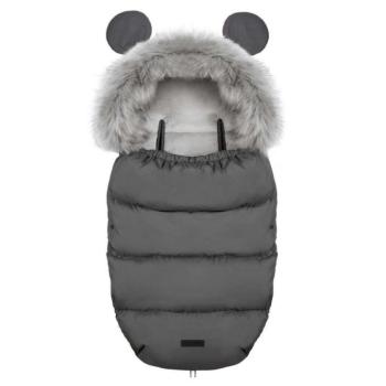 Ricokids Elmi Hálózsák babakocsihoz, szánkóhoz 95x48cm - Sötétszürke kép