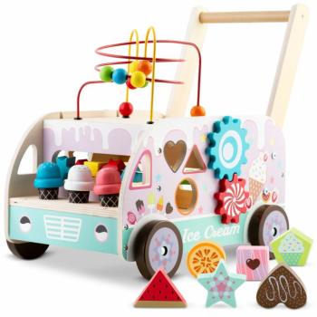 Ricokids fából készült Interaktív járássegítő - Fagylaltos kocsi kép