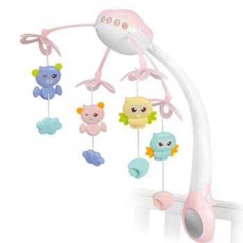 Ricokids projektoros Kiságyforgó, távirányítóval - Rózsaszín kép