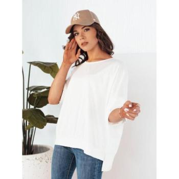 Rövid ujjú blúzok - Fehér bő szabású női blúz kép