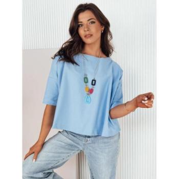 Rövid ujjú blúzok - Oversize női blúz világoskék színben RY2506 kép