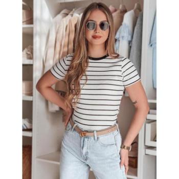 Rövid ujjú - Csíkos női fehér póló RY2818 kép