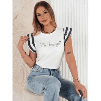 Rövid ujjú - Fehér-fekete póló bő ujjakkal kép