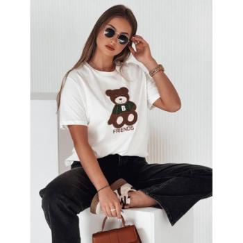 Rövid ujjú - Fehér női póló mackóval RY2565 kép