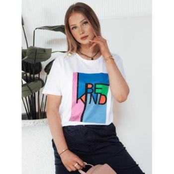 Rövid ujjú - Fehér női póló mintával kép